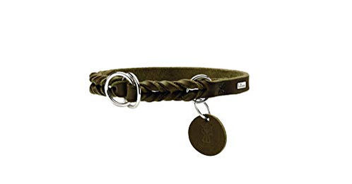 Hunter Dressurhalsband Solid Education aus Leder in Grün Größe M – Bild 1 von 5