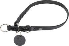 Hunter Dressurhalsband Solid Education aus Leder Schwarz Größe M – Bild 1 von 5