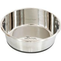 Produktbild von Hunter Edelstahl-Futternapf XXL Silber mit rutschfestem Silikonrand - 2700 ml