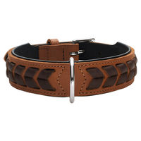Produktbild von Hunter El Paso Hundehalsband aus Leder geflochten cognac/schwarz Größe L - 65 cm