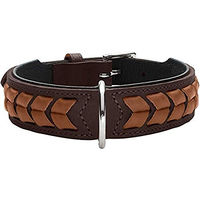 Produktbild von Hunter El Paso Hundehalsband aus Leder geflochten dunkelbraun/schwarz Größe M-L - 1 Stk.