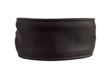 HUNTER Ergonomisches Hundehalsband ARVIKA aus Leder Schwarz/Cognac Größe 40 – Bild 1 von 5