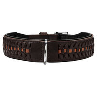 Produktbild von Hunter Erziehungshalsband Solid Education aus Leder dunkelbraun/schwarz Größe M - 146 g