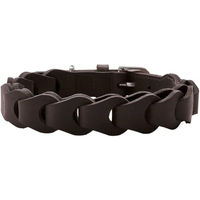 Produktbild von Hunter Erziehungshalsband Solid Education Chain aus Leder Dunkelbraun 50 cm - 50 cm