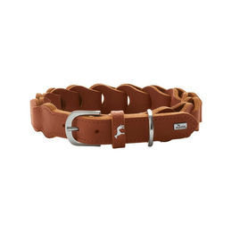 Produktbild von Hunter Erziehungshalsband Solid Education Chain aus Leder Ockerbraun M-L 60 cm - 60 cm