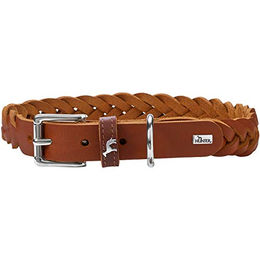 Hunter Erziehungshalsband Solid Education Special aus Leder Cognac Braun Größe S-M – Bild 1 von 6