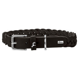 Hunter Erziehungshalsband Solid Education Special aus Leder Schwarz Größe M 55 cm – Bild 1 von 2