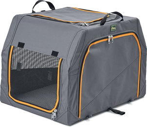 Hunter Faltbare Hundebox mit Aluminium-Gestell und Nylon-Bezug Größe L in Grau oder Orange – Bild 1 von 2
