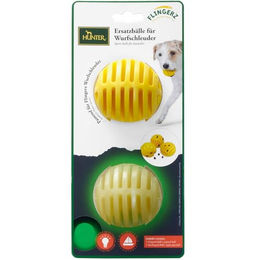 Hunter Flingerz Ersatzbälle für Hundespielzeug aus Gummi 2er Set Gelb 7 cm – Bild 1 von 7