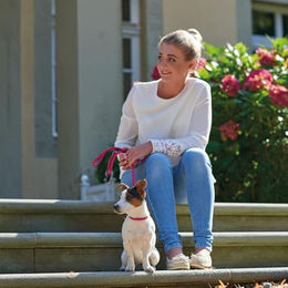 Hunter Freestyle Erziehungshalsband aus Tau in Rot Größe M - 45 cm – Bild 1 von 6