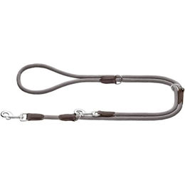 HUNTER Freestyle Verstellbare Hundeführleine Grau Tau mit Polyamid-Kern 200 cm - 2 m – Bild 1 von 8