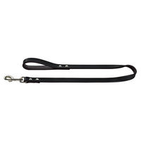 Produktbild von Hunter Führleine Basic für Hunde aus beschichtetem Leder in Schwarz 110 cm - 1,3 cm
