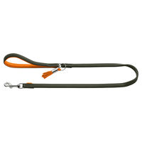 Produktbild von Hunter Führleine Portofino aus Leder oliv/orange 110 cm 15 mm
