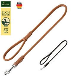 Produktbild von Hunter Führleine Round & Soft aus Elchleder in Cognac Gr. 10/100