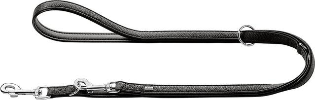Hunter Führleine Sofia verstellbar aus Kunstleder schwarz 20 mm x 200 cm – Bild 1 von 3