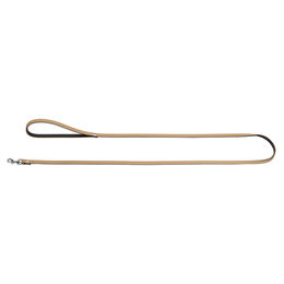 Produktbild von Hunter Führleine Softie aus Kunstleder beige/schwarz wasserabweisend 20 mm / 100 cm - 100 cm