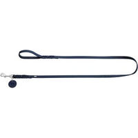 Produktbild von Hunter Führleine Solid Education für Hunde aus Leder dunkelblau 110 cm