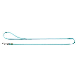 Hunter Führleine Tripoli aus Nylon für Hunde, hellblau/türkis, reflektierend, 10 mm x 140 cm – Bild 1 von 3