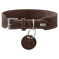 Produktbild von Hunter Halsband Aalborg extra-breit aus Softleder Dunkelbraun Größe 40