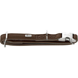 Produktbild von Hunter Halsband Amalfi Alu-Strong aus Kunstleder Schokobraun Größe XL