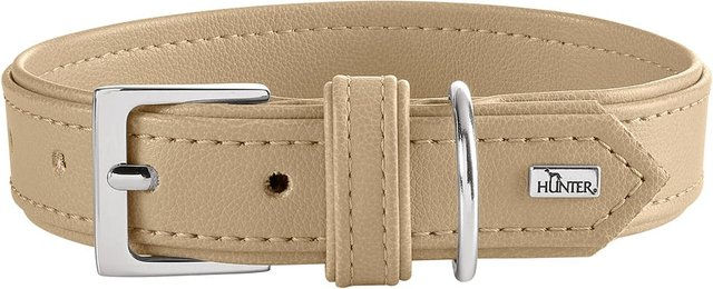 Hunter Halsband Amalfi beige aus Kunstleder Größe S 45 cm – Bild 1 von 2