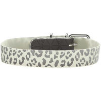 Produktbild von Hunter Halsband Convenience Reflect Glow für Hunde Nylon Weiß Leopardenmuster wasserabweisend S-M 45 cm - 1 Stk.