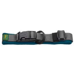 Hunter Halsband Maldon aus Nylon in Petrol/Grau Größe S mit atmungsaktivem Mesh und integriertem Adresslabel – Bild 1 von 3