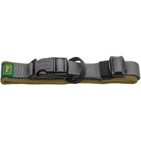 Produktbild von Hunter Halsband Maldon für Hunde in Oliv/Grau Größe M aus atmungsaktivem Mesh und robustem Polyester mit integriertem Adresslabel