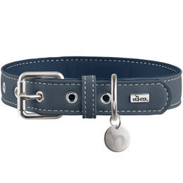 Hunter Halsband Malibu aus Kunstleder Dunkelblau Größe M 55 cm – Bild 1 von 2