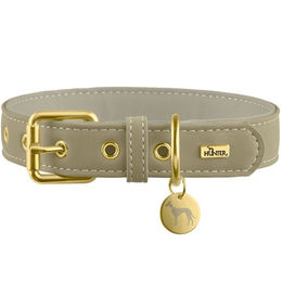 Hunter Halsband Malibu aus Kunstleder Salbeigrün Größe S 45 cm Breite 2,4 cm – Bild 1 von 2