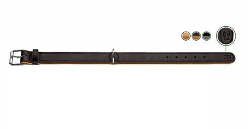 Produktbild von Hunter Halsband Maxi-Soft aus Softleder in Schwarz und Nappa Grau 55 cm