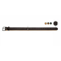 Produktbild von Hunter Halsband Maxi-Soft aus Softleder in Schwarz und Nappa Grau 55 cm