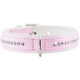 Produktbild von Hunter Halsband Modern Art Luxus aus Kunstleder Rosa Weiß Größe 32 (24,0 - 28,5 cm)