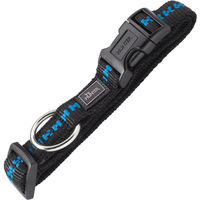 Produktbild von Hunter Halsband Power Grip Vario Plus aus Nylon Schwarz/Blau Größe M 40-55cm