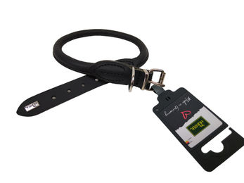 Hunter Halsband Round & Soft aus Elchleder Schwarz - 55 cm – Bild 1 von 2