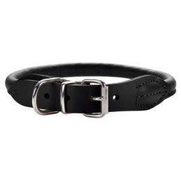 Produktbild von Hunter Halsband Round & Soft aus Elchleder Schwarz