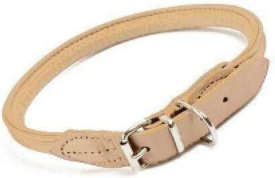 Hunter Halsband Round & Soft Petit aus Leder in Natur Braun für kleine Hunde 30-37 cm – Bild 1 von 1