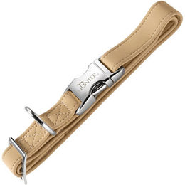 Produktbild von Hunter Halsband Softie Alu-Strong aus Kunstleder Beige Grösse XL (45-65cm)