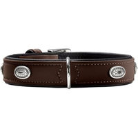 Produktbild von Hunter Halsband Softie Stone aus Kunstleder braun/schwarz Größe L 65 cm wasserabweisend