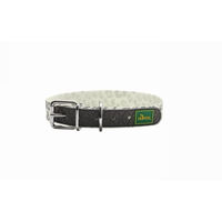 Produktbild von Hunter Hund Set aus reflektierendem Biothane Halsband und Leine in Weiß Größe S/M - 2 m