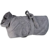 Produktbild von HUNTER Hunde-Bademantel Riga aus Baumwolle grau Größe 50