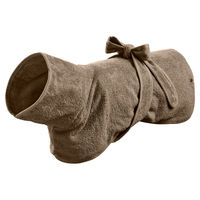 Produktbild von Hunter Hunde-Bademantel Riga aus Baumwolle Taupe Rückenlänge 60 cm