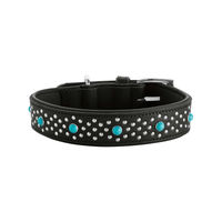Produktbild von Hunter Hunde Halsband Madona aus Leder Schwarz Größe M 55 cm