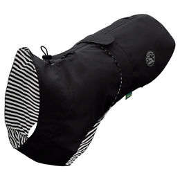 Produktbild von Hunter Hunde-Regenmantel Milford schwarz wasserdicht aus Polyester mit 65 cm Rückenlänge