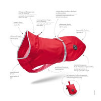 Produktbild von Hunter Hunde-Regenmantel Uppsala Rain Rot Größe 45 wasserabweisend