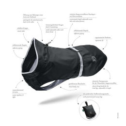 HUNTER Hunde-Regenmantel Uppsala Rain schwarz wasserdicht Polyester Größe 35cm – Bild 1 von 7