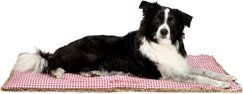 HUNTER Hundedecke Astana Karo rot aus Plüsch 120 x 80 cm – Bild 1 von 1