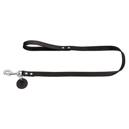 Hunter Hundeführleine aus Leder schwarz 110 cm - 110 cm – Bild 1 von 5