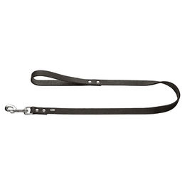 Hunter Hundeführleine Grenada aus Leder Schwarz 16/100 cm - 1 Stk. – Bild 1 von 2
