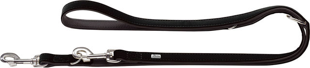 Hunter Hundeführleine Softie verstellbar aus Kunstleder in Schwarz 200 cm - 2 cm – Bild 1 von 3